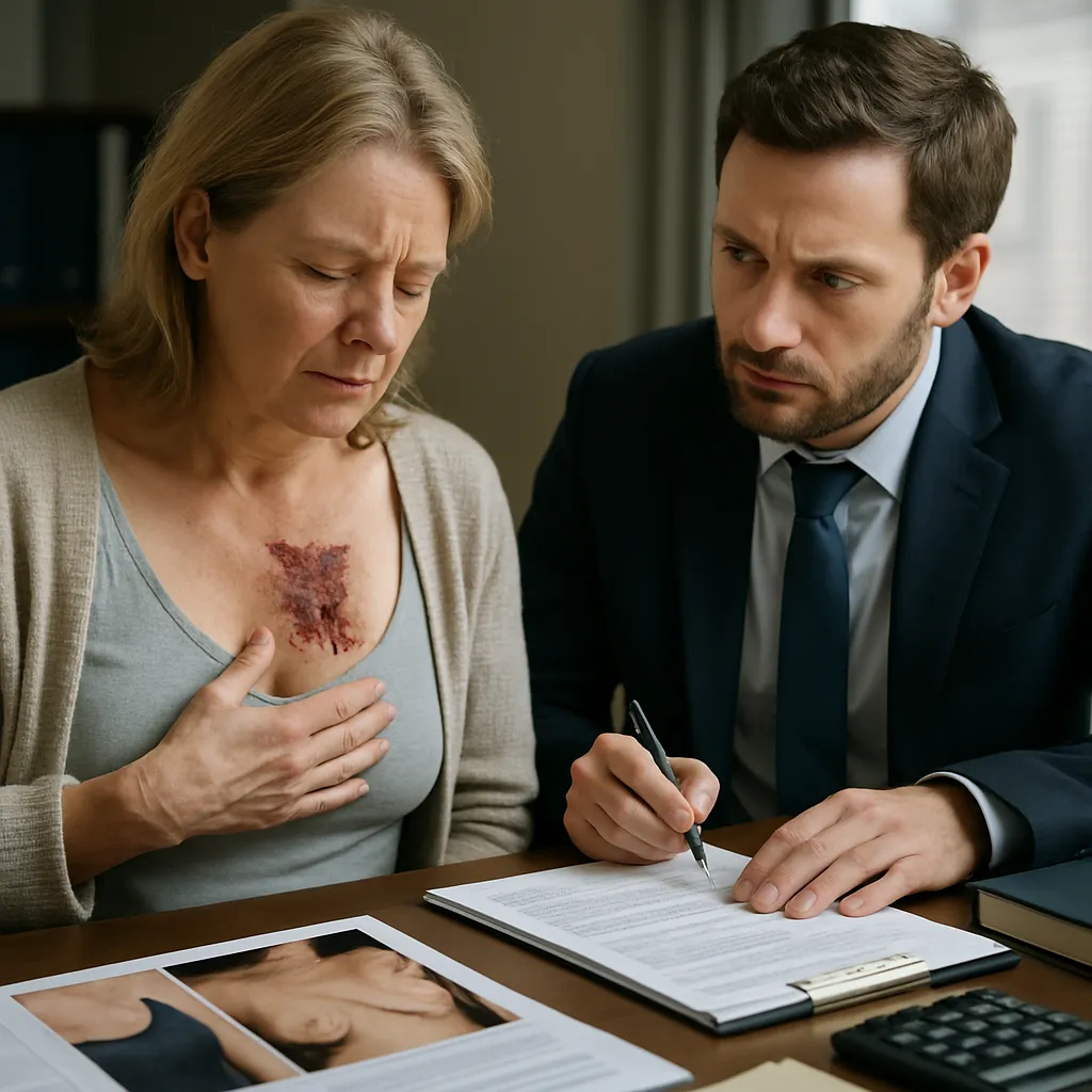 Lifting con tensión excesiva: necrosis de la piel