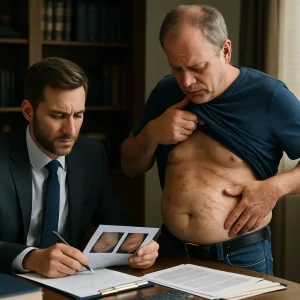 Contorno corporal con múltiples imperfecciones: técnica cuestionable