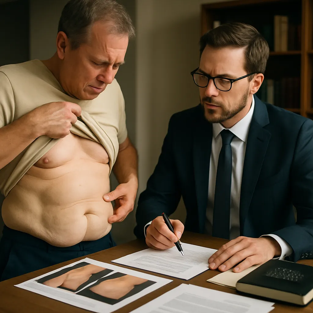 Flacidez excesiva tras liposucción: indicación incorrecta