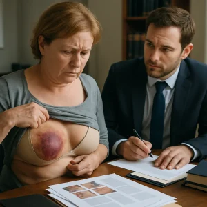 Hematoma mamario grande tras cirugía: prevención inadecuada