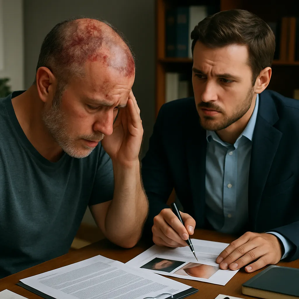 Infección grave del cuero cabelludo: esterilización inadecuada