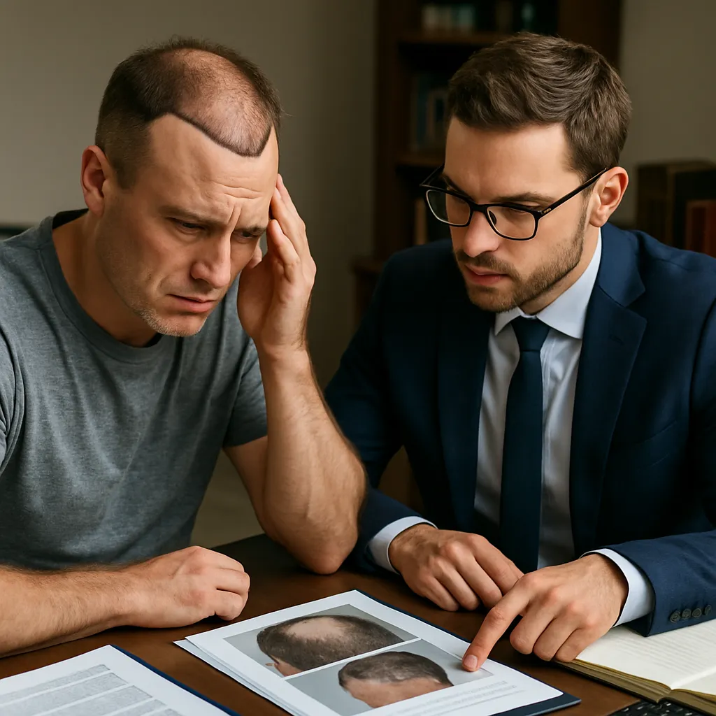 Línea frontal de cabello antinatural: diseño inadecuado