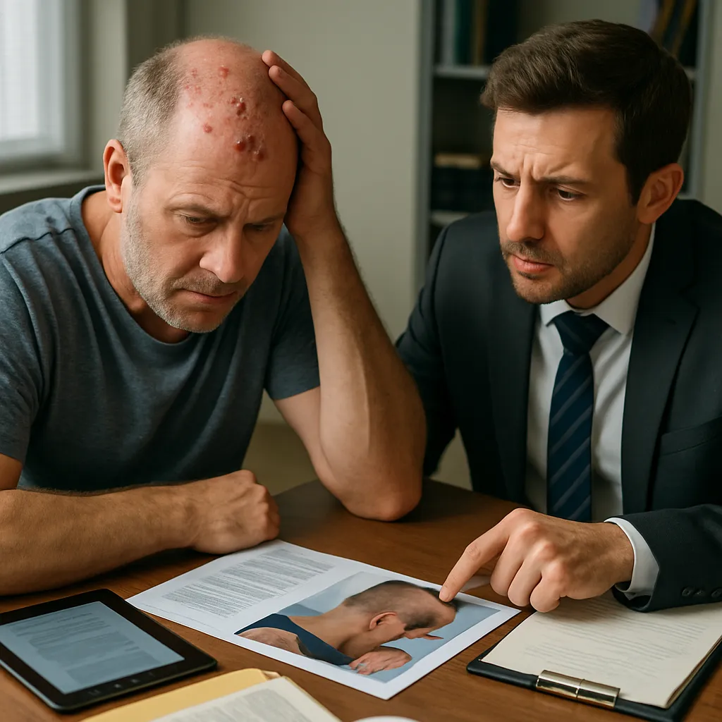 Quistes múltiples tras trasplante capilar: implantación demasiado profunda