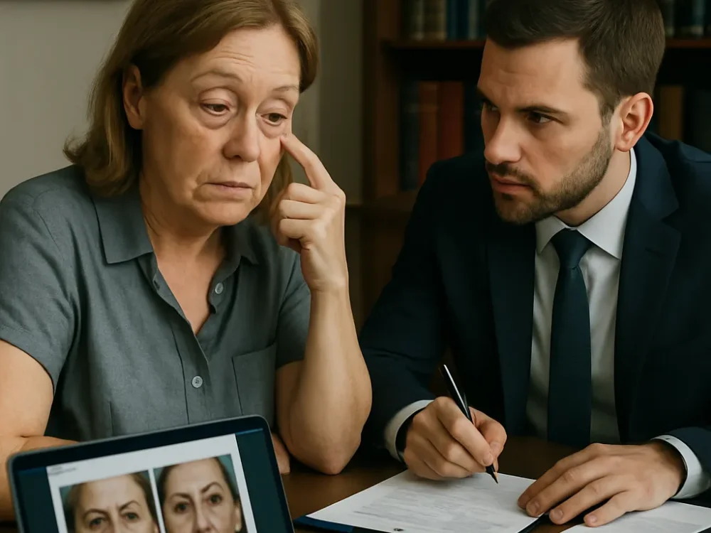 Blefaroplastia dejó mis párpados caídos: opciones de indemnización