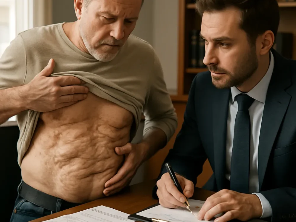 Fibrosis severa tras lipoescultura: técnica agresiva