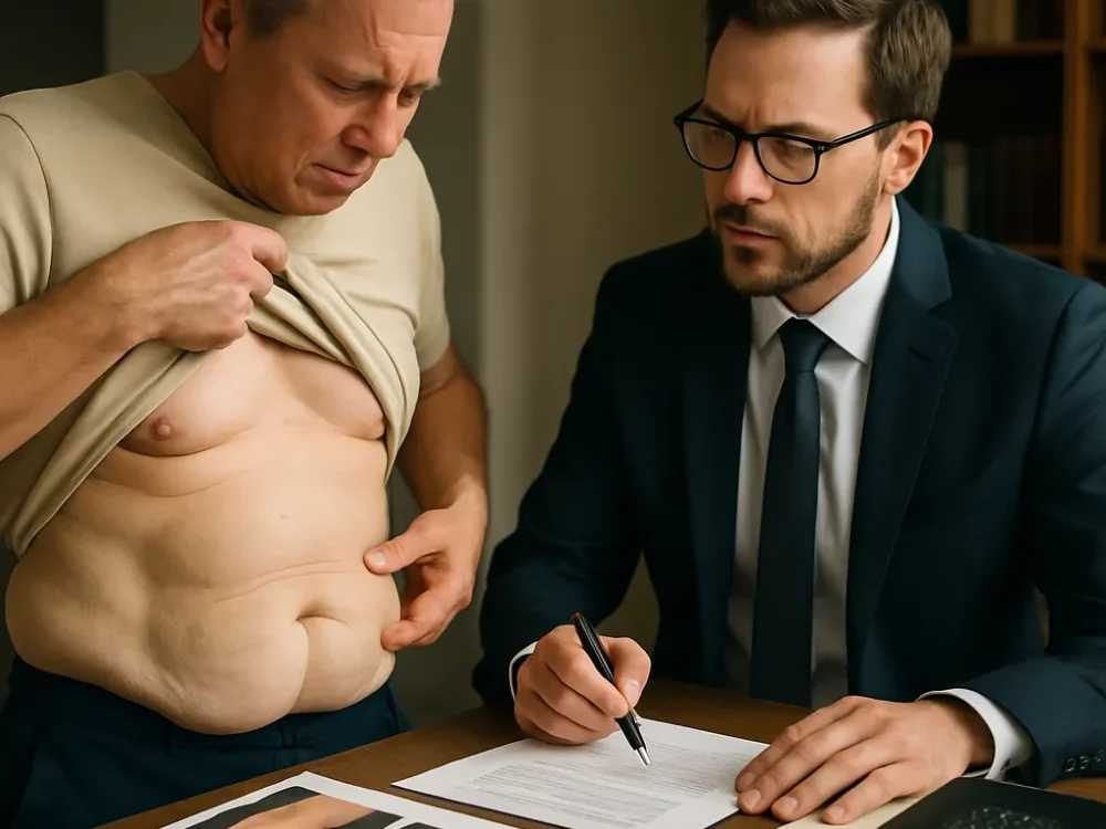 Flacidez excesiva tras liposucción: indicación incorrecta