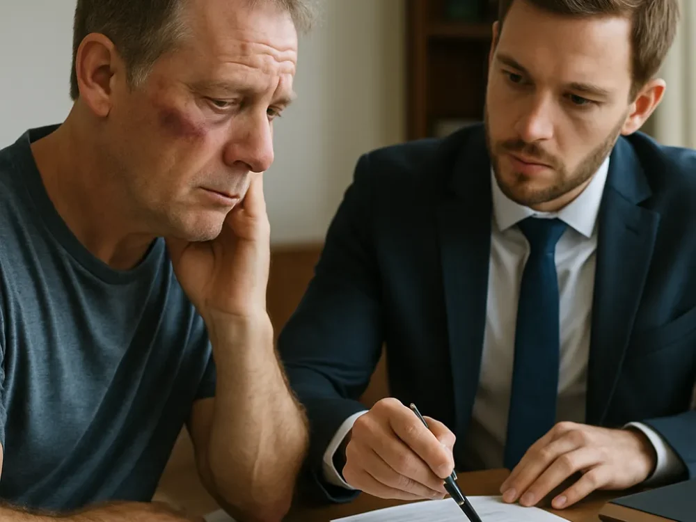 Hematoma facial no drenado a tiempo: seguimiento inadecuado