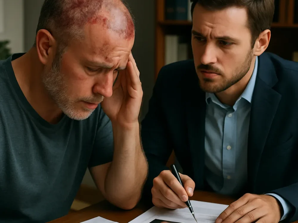 Infección grave del cuero cabelludo: esterilización inadecuada