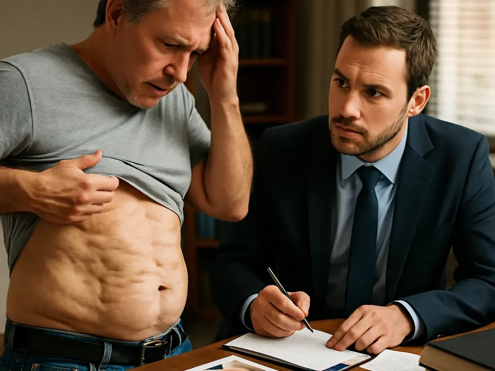 Liposucción dejó piel ondulada: técnica superficial inadecuada