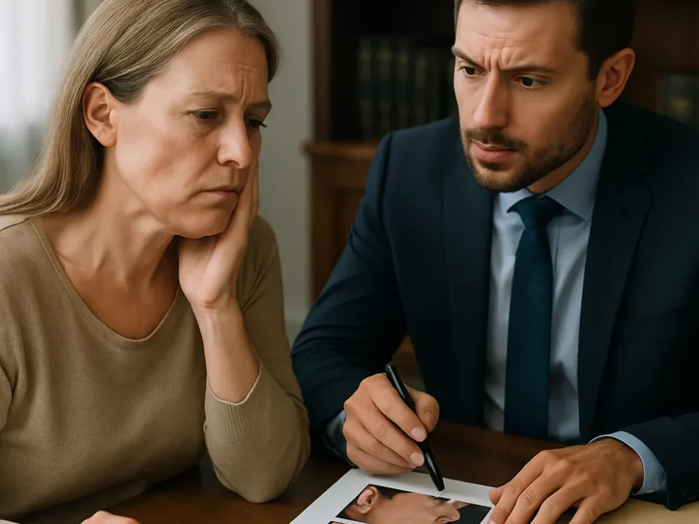 Relleno dérmico visible bajo la piel: profundidad incorrecta