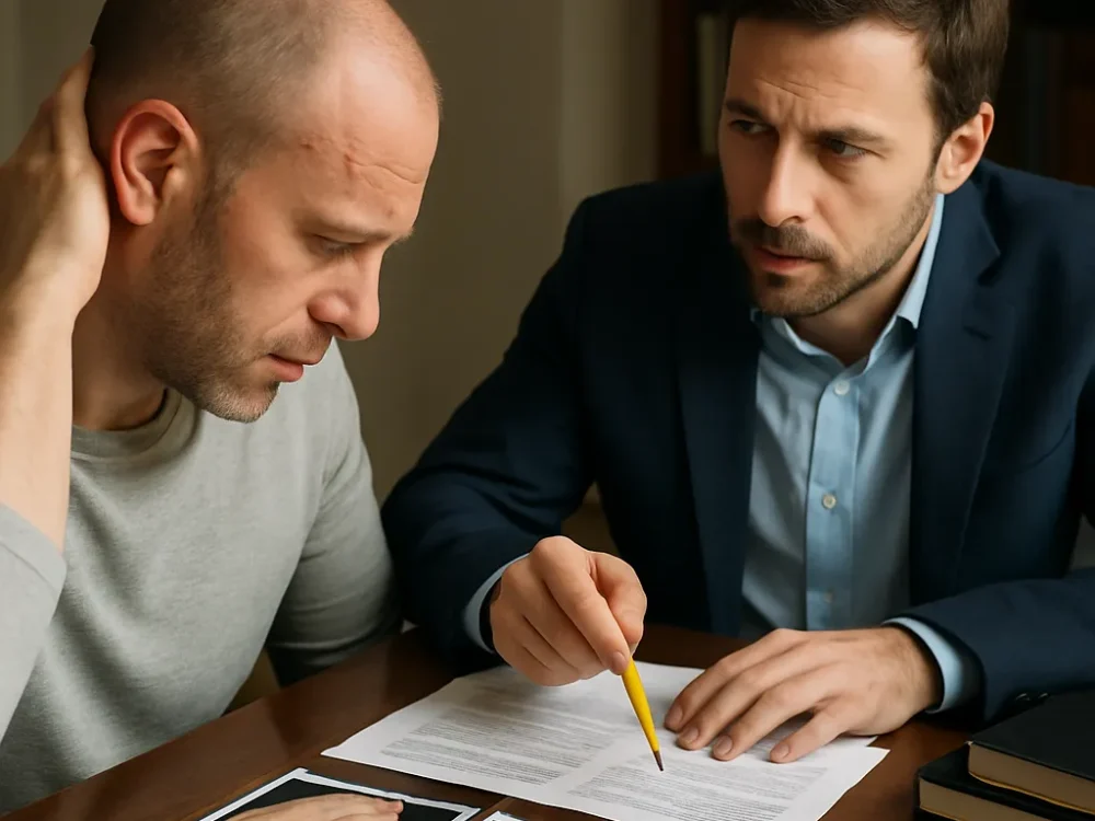 Trasplante capilar dejó cicatrices muy visibles: técnica de cierre deficiente